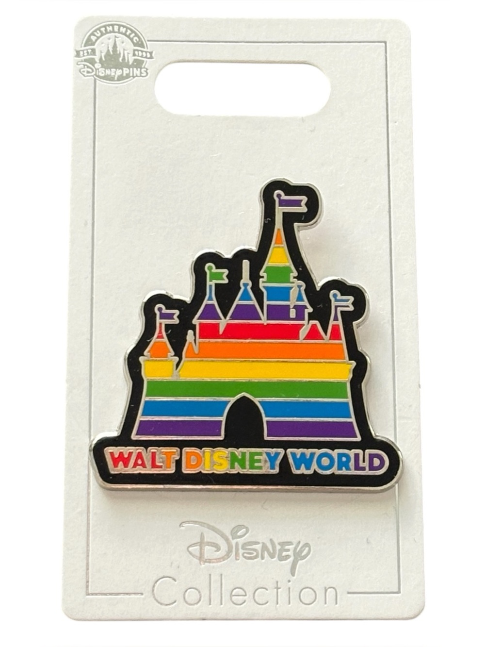 Walt Disney World Rainbow Fantasyland Castle Pin NWT